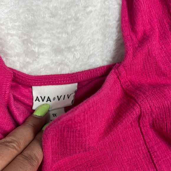 Ava & Viv Pink Fitted Bustier Tank Top - Picture 2 of 5
